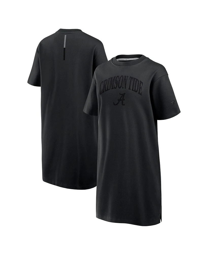 Fanatics Women's Black Alabama Crimson Tide Elements Go Tri-Blend T-Shirt Dress