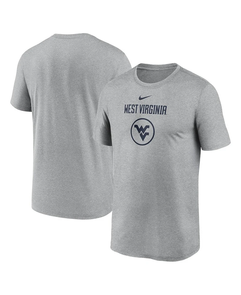 Nike Men's Heather Gray West Virginia Mountaineers On-Court Basketball Legend Practice Performance T-Shirt