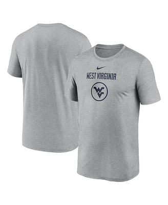 Nike Men's Heather Gray West Virginia Mountaineers On-Court Basketball Legend Practice Performance T-Shirt