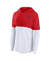 Fanatics Women's Red/White St. Louis Cardinals Backup Option Pullover Hoodie