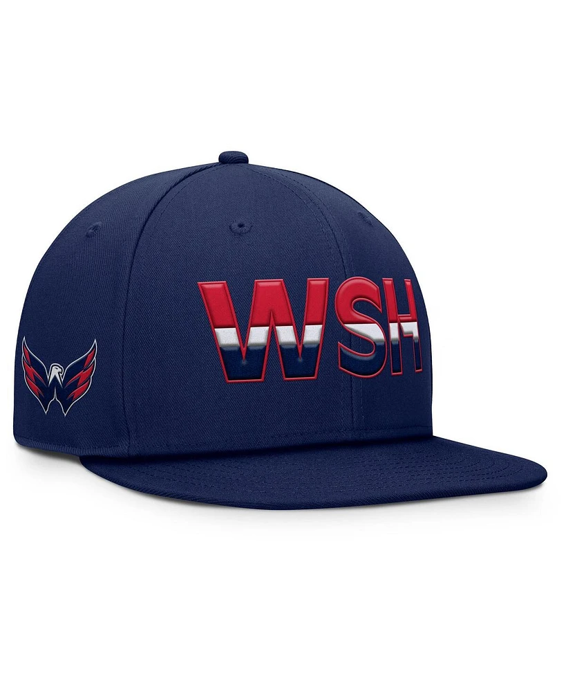 Fanatics Men's Navy Washington Capitals Authentic Pro Rink Snapback Hat