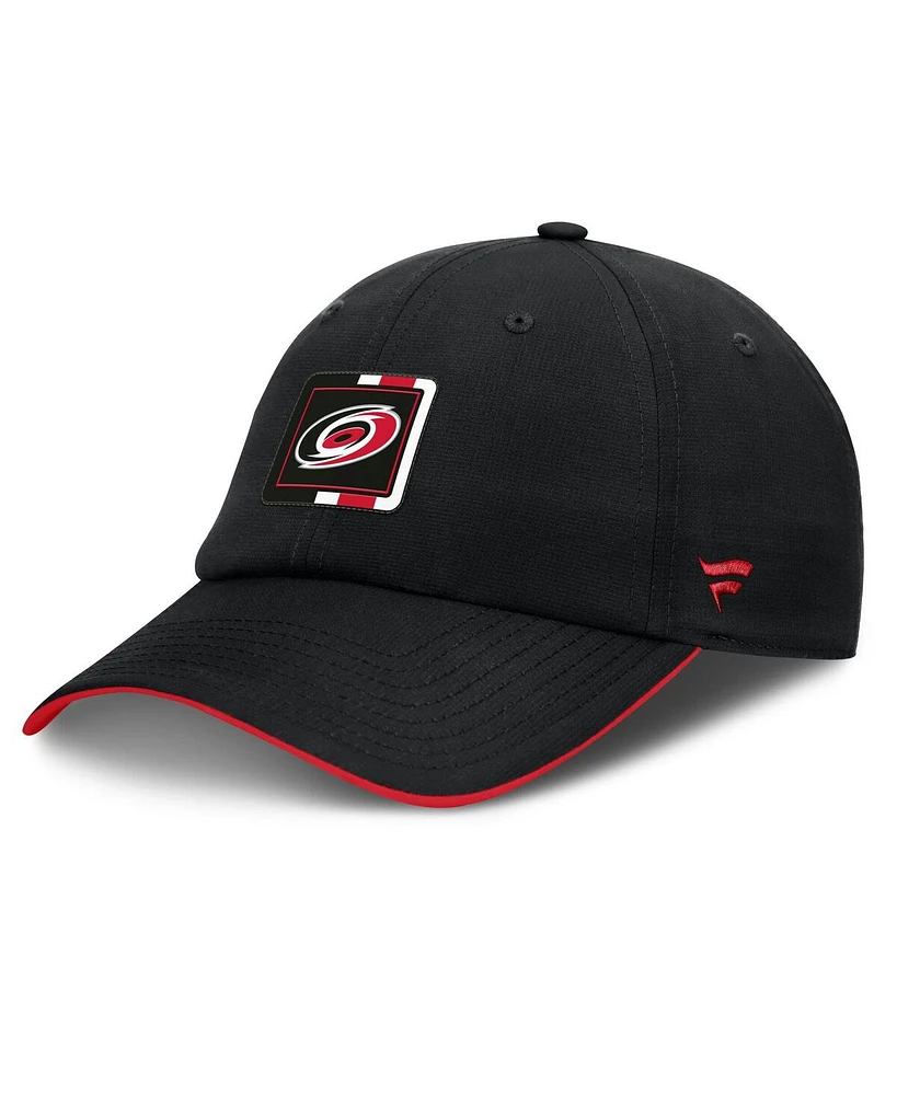 Fanatics Men's Black/Red Carolina Hurricanes Authentic Pro Ripstop Adjustable Hat