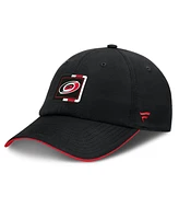 Fanatics Men's Black/Red Carolina Hurricanes Authentic Pro Ripstop Adjustable Hat
