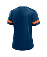 Fanatics Women's Navy Chicago Bears Play Script Lace-Up T-Shirt