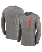Jordan Men's Heather Gray Florida Gators 2024 Sideline Velocity Performance Long Sleeve T-Shirt
