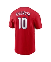 Nike Men's J.t. Realmuto Red Philadelphia Phillies Fuse Name Number T-Shirt