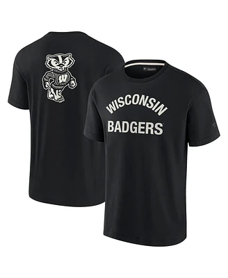 Fanatics Men's and Women's Black Wisconsin Badgers Elements Super Soft Short Sleeve T-Shirt