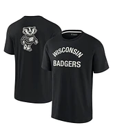 Fanatics Men's and Women's Black Wisconsin Badgers Elements Super Soft Short Sleeve T-Shirt
