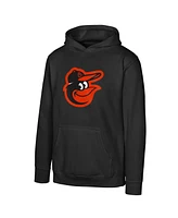 Outerstuff Big Boys and Girls Black Baltimore Orioles Primary Logo Pullover Hoodie