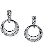 Giani Bernini Cubic Zirconia Pave Doorknocker Drop Earrings, Exclusively at Macy's