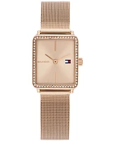 Tommy Hilfiger Women's Quartz Carnation Gold-Tone Stainless Steel Bracelet Watch, 21.3mm