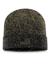 Top of the World Men's Olive/Black Miami Hurricanes Cuffed Knit Two-Tone Hat