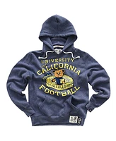 Roots of Fight Men's Navy Cal Bears Football Tri-Blend Pullover Hoodie