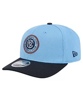 New Era Men's Sky Blue/Navy New York City Fc 2025 Jersey Hook 9SEVENTY Stretch-Snap Hat