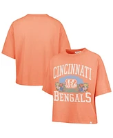 '47 Brand Women's Orange Cincinnati Bengals Florentina Montauk Cropped T-Shirt