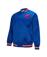 Mitchell & Ness Men's Royal Buffalo Bills Double Down Satin Full-Snap Jacket