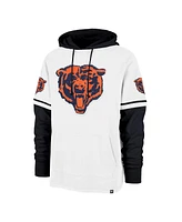 '47 Brand Men's White Chicago Bears Throwback Shortstop Pullover Hoodie