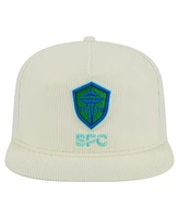 New Era Men's Cream Seattle Sounders Fc 2025 Kickoff Snapback Golfer Hat