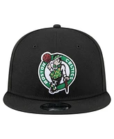 New Era Men's Black Boston Celtics Logo 18x Champs 9FIFTY Snapback Hat