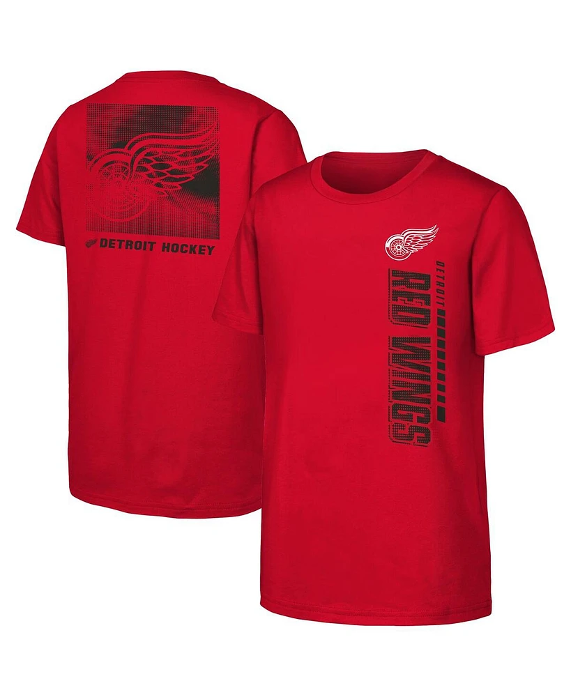 Outerstuff Big Boys and Girls Red Detroit Wings Atmosphere T-Shirt