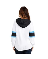 G-iii 4Her by Carl Banks Women's White Utah Hockey Club Goal Zone Long Sleeve Lace-Up Hoodie T-Shirt