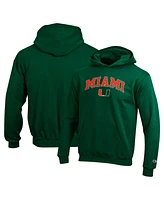 Champion Big Boys and Girls Green Miami Hurricanes Campus Pullover Hoodie