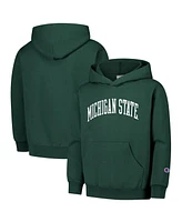 Champion Big Boys and Girls Green Michigan State Spartans Basic Arch Hoodie