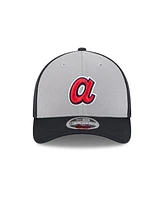 New Era Men's Navy/Gray Atlanta Braves 2025 Batting Practice 9FORTY M-Crown Adjustable Hat
