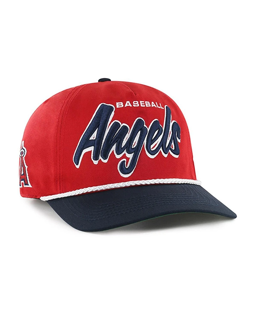 '47 Brand Men's Red Los Angeles Angels Drop Shadow Rope Hitch Adjustable Hat