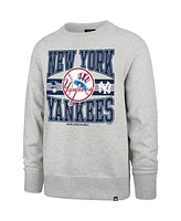 '47 Brand Men's Gray New York Yankees Letters Headline Pullover Sweatshirt