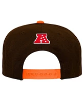 Outerstuff Big Boys and Girls Brown/Orange Cleveland Browns Lock Up Flat Brim Snapback Hat