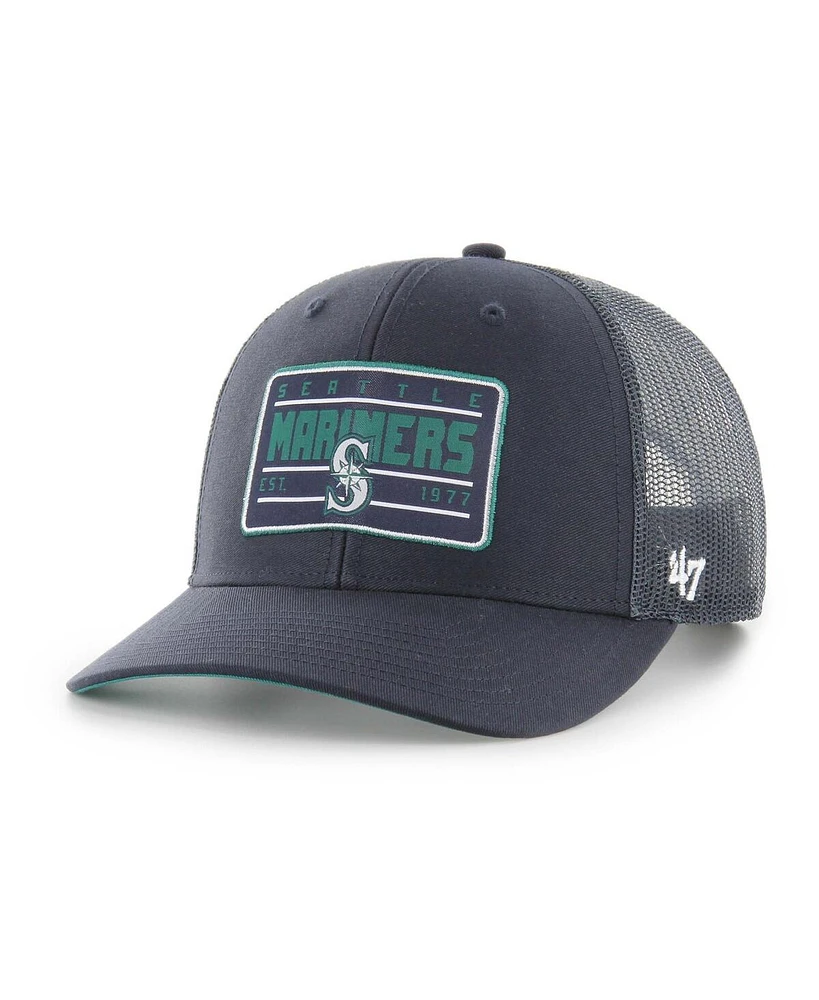 '47 Brand Men's Navy Seattle Mariners Hardline Trucker Adjustable Hat