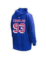Profile Women's Mika Zibanejad Blue New York Rangers Plus Name Number Thermal Pullover Hoodie