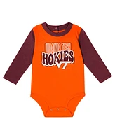 Outerstuff Baby Boys and Girls Maroon Virginia Tech Hokies Double Up Long Sleeve Bodysuit Pant