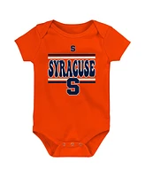 Outerstuff Newborn Navy Syracuse Orange Sunday Comics Bodysuit 3-pack