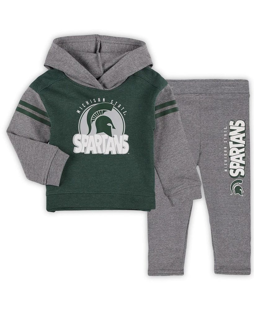 Outerstuff Girls Toddler 2-Piece Michigan State Spartans Clubhouse Pullover Hoodie and Legging Set