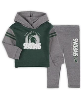 Outerstuff Girls Toddler 2-Piece Michigan State Spartans Clubhouse Pullover Hoodie and Legging Set