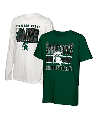 Outerstuff Big Boys and Girls Michigan State Spartans the Mix T-Shirt Combo Set