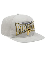New Era Men's Gray Pittsburgh Pirates Corduroy Golfer Snapback Hat