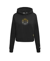 Pro Standard Women's Black Boston Bruins Jewels Cropped Pullover Hoodie