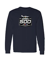 Checkered Flag Sports Men's Navy Daytona International Speedway 2025 500 Logo Long Sleeve T-Shirt