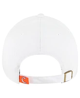 '47 Brand Women's White Clemson Tigers Pensacola Clean Up Adjustable Hat