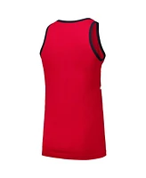 New Era Men's Red Boston Sox Jersey Ringer Tank Top