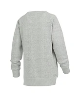 Pressbox Women's Heather Gray Michigan Wolverines Torrington Pullover Sweatshirt