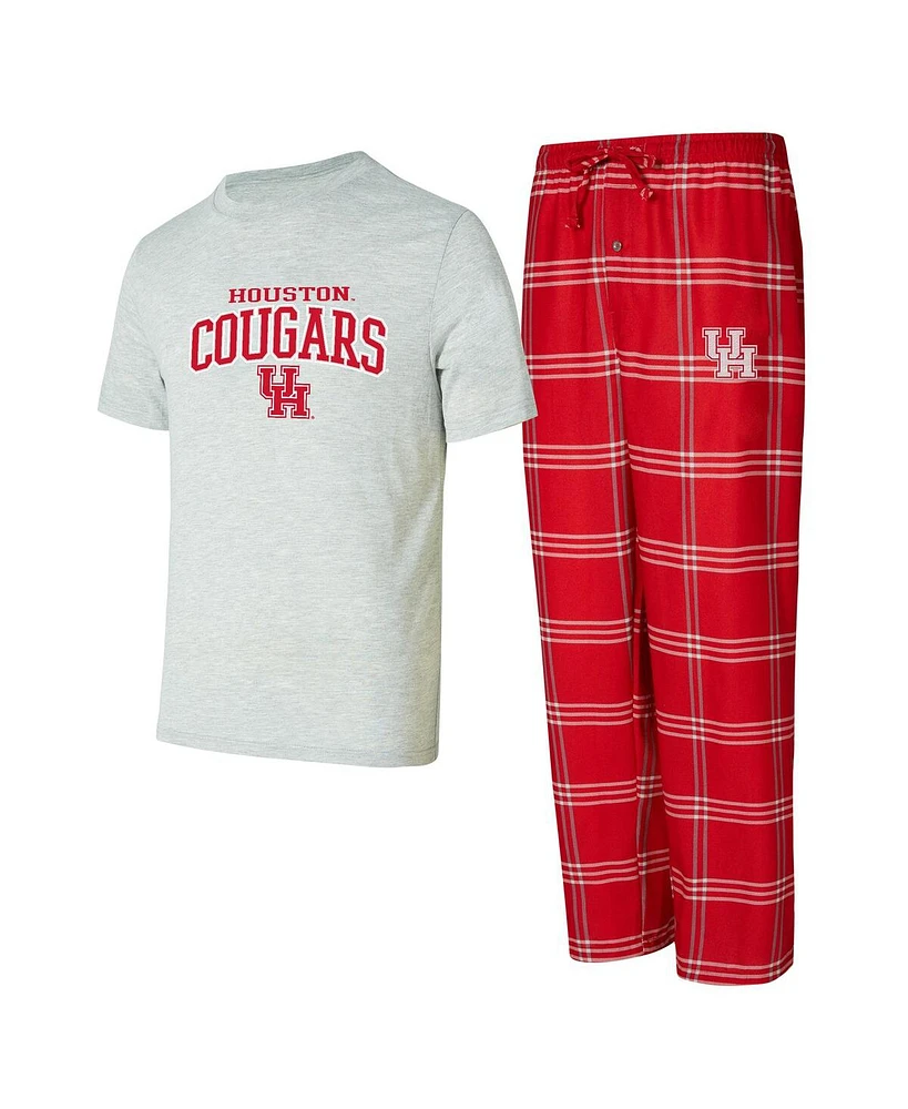 Concepts Sport Men's Red/Gray Houston Cougars T-Shirt and Pants
