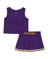Colosseum Girls Toddler Purple Lsu Tigers Time For Recess Cheer Top and Skirt Set