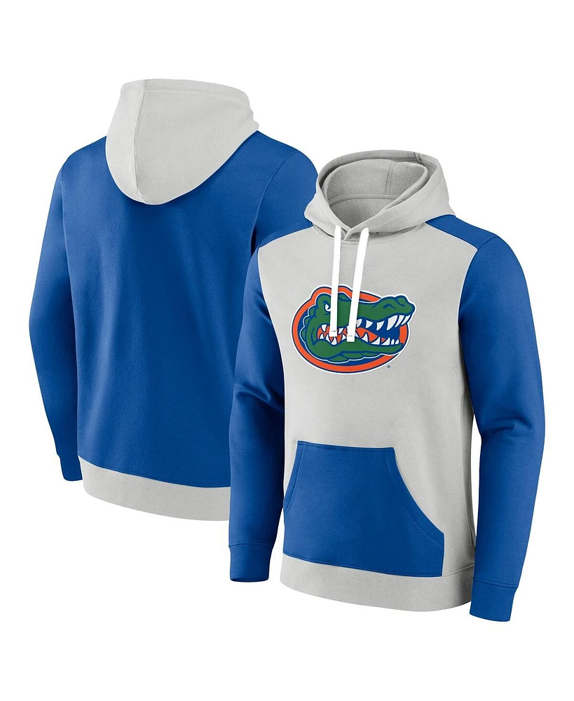 Fanatics Men's Gray/Royal Florida Gators Primary Arctic Pullover Hoodie
