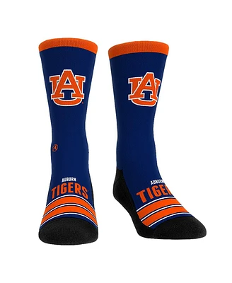 Rock 'Em Men's and Women's Auburn Tigers Gametime Stripe Crew Socks