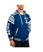 G-iii Sports by Carl Banks Men's Royal/Gray Indianapolis Colts Extreme Full Back Reversible Hoodie Full-Zip Jacket