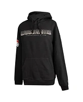 Fisll Men's Black Winston-Salem State Rams Puff Print Sliced Pullover Hoodie